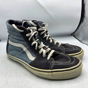Vans Old Skool Mens Size 12 Blue Black Sneaker Shoes High Top Casual Comfort